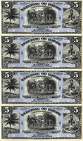 A close-up of several dollar bills

Description automatically generated